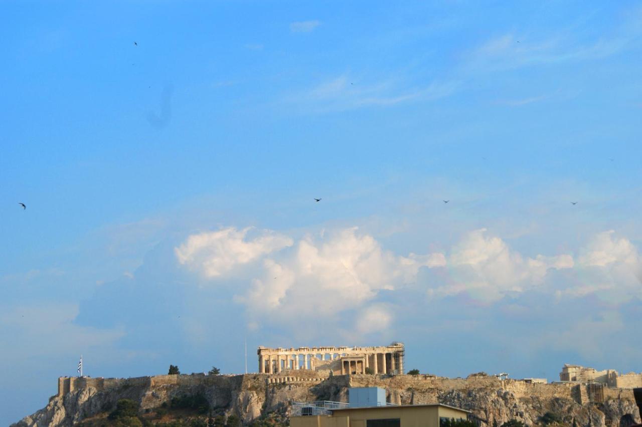 אתונה Sunny Studio With Parthenon View Balcony מראה חיצוני תמונה